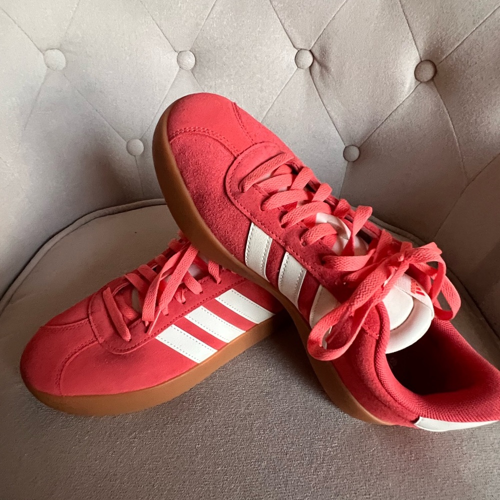 Adidas Coral Sneakers with White Accents
